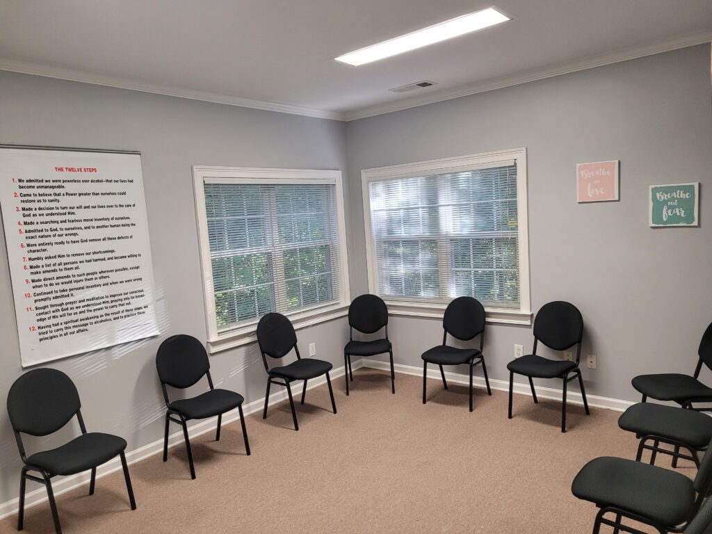 Meeting room at our addiction treatment facility near Atlanta