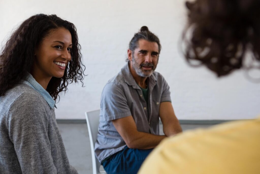 Group therapy session at Inner Voyage Recovery Center in Atlanta.