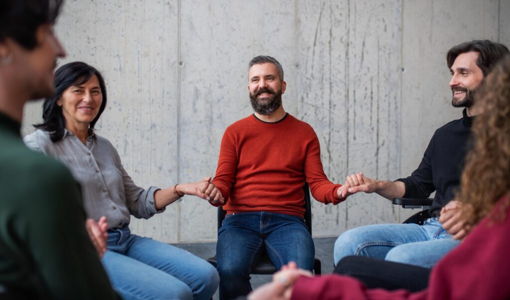 Group therapy session at Inner Voyage Recovery Center in Atlanta.