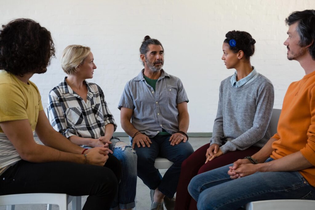 Group therapy session at Inner Voyage Recovery Center in Atlanta for drug rehab.