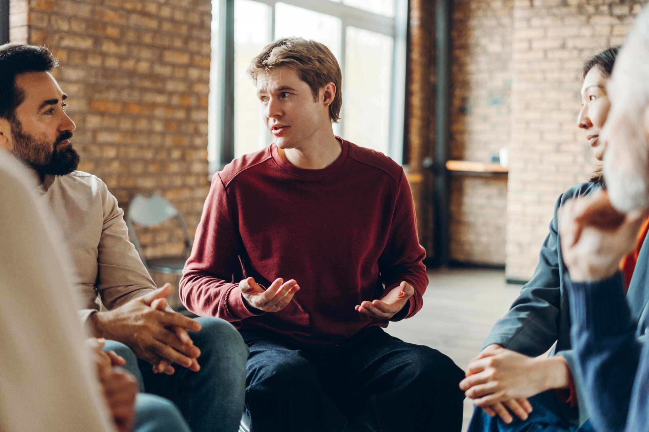 Group therapy session at Inner Voyage Recovery Center in Atlanta.
