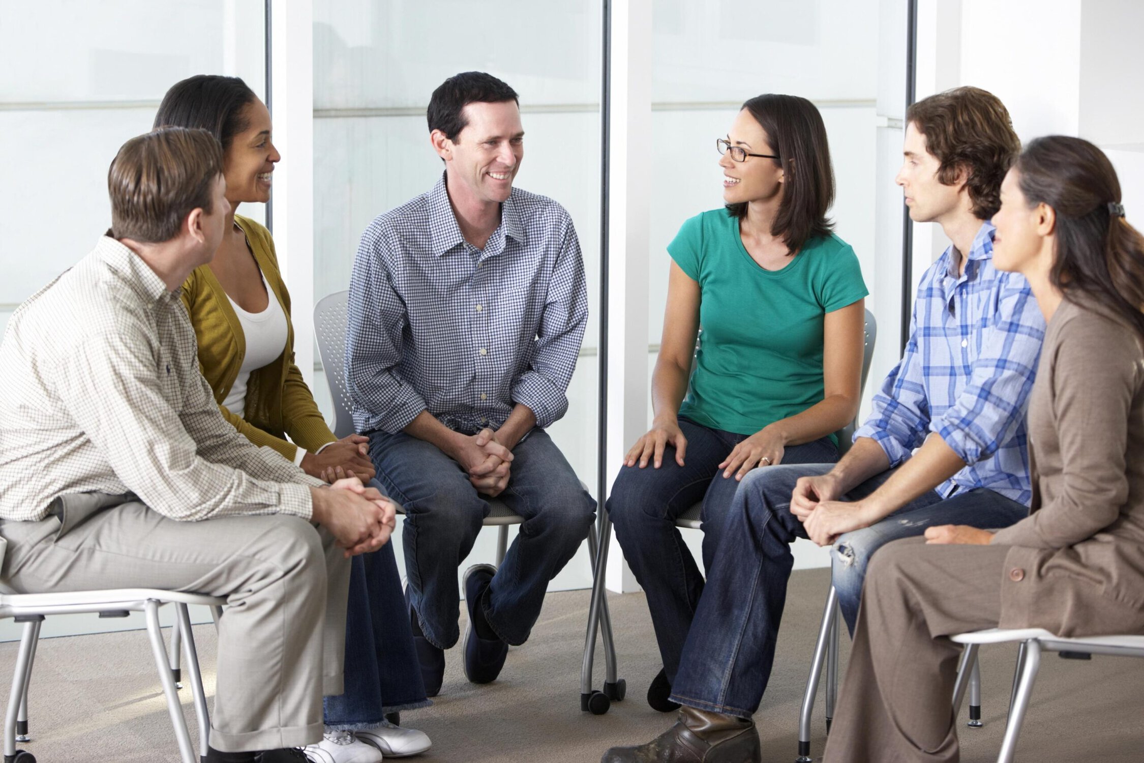 Group therapy session at Inner Voyage Recovery Center in Atlanta for drug rehab.