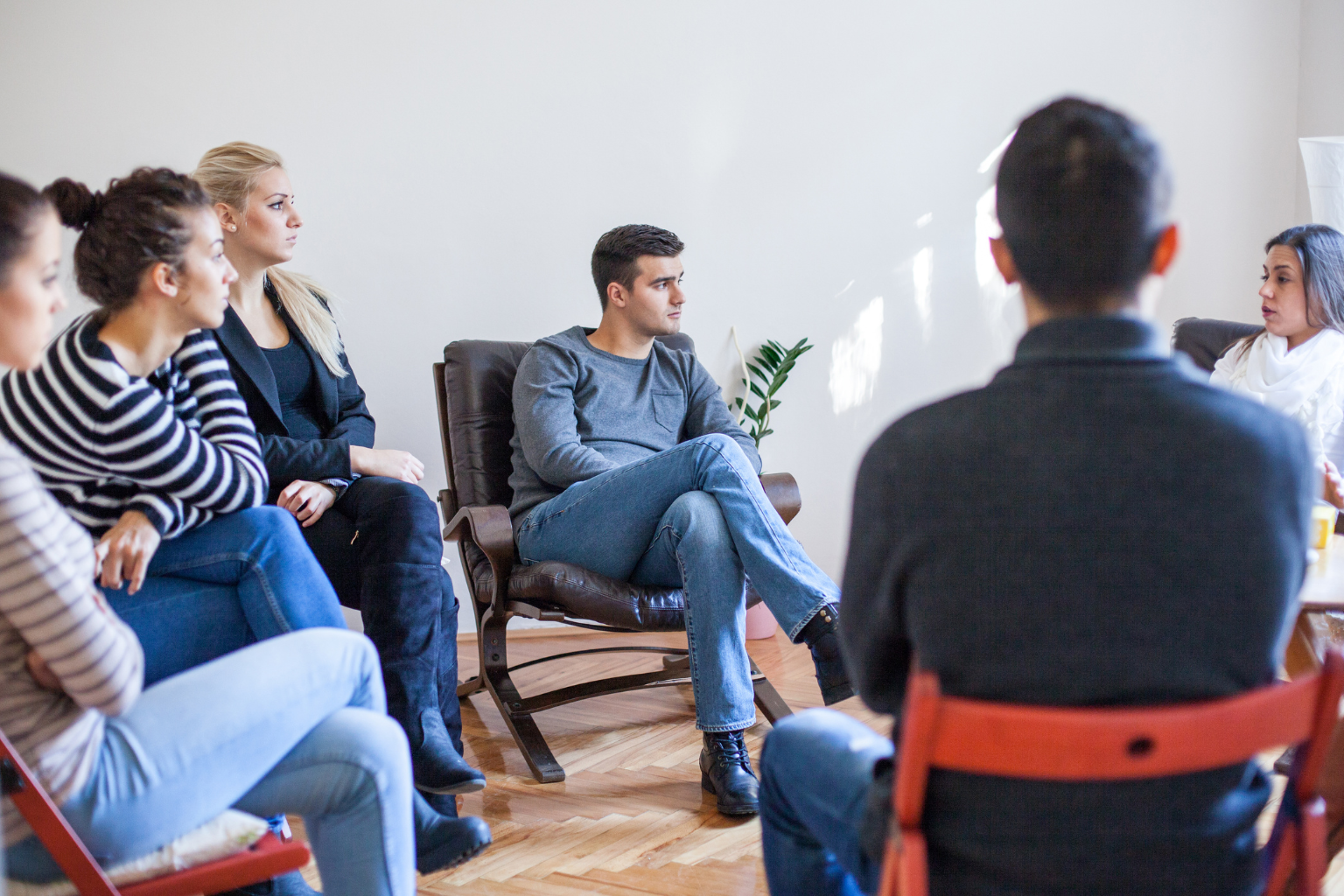 Group therapy session at Inner Voyage Recovery Center in Atlanta.